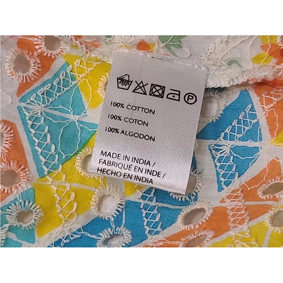 Anthropologie Rayne Patchwork Eyelet Kimono Multicolor One Size Womens - Picture 4 of 7